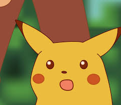 Surprised Pikachu meme, without words