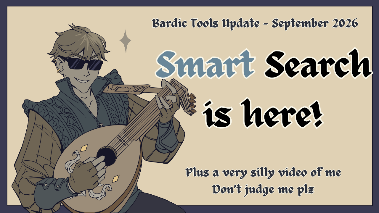 Bardic Tools Update - September 2026